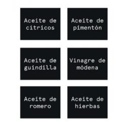 Etiquetas para SALSAS  40X40mm. + LAMINADO 