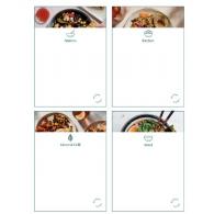 HOJA MENÚ DIN A4 , 4/4T, COLOR, 2 CARAS, estucado 135 grs